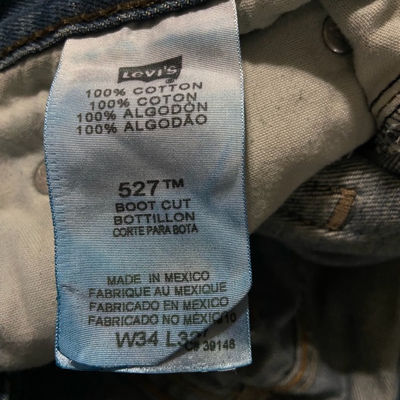 Levi's Dark Blue 527 Bootcut Jeans - Picture 5 of 9